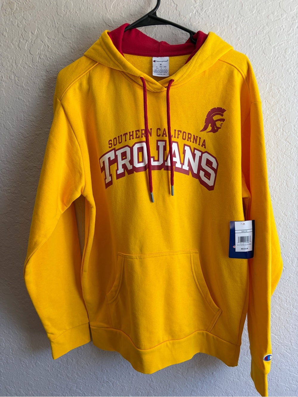 Champion Brand USC Trojans Gold Pullover Hoodie - Men’s Medium NWT